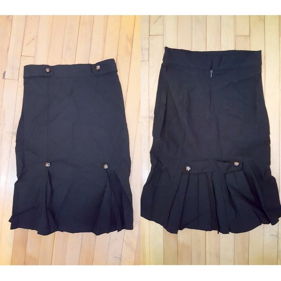 Living Dead Souls black pencil skirt with leopard - Picture 4 of 11